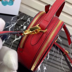 Prada Odette Heart Bag In Red Saffiano Leather 039