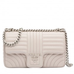 Prada Medium Diagramme Flap Bag In Ivory Calfskin 493