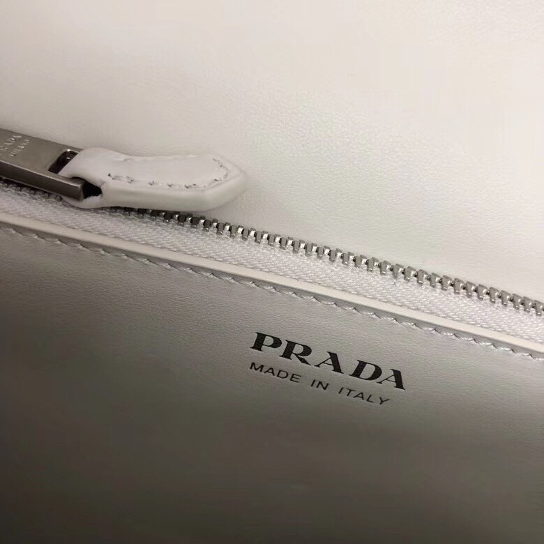 Prada Medium Diagramme Flap Bag In Ivory Calfskin 493