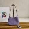 Prada Cleo Bag In Wisteria Satin with Cystal Appliques 320