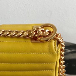 Prada Medium Diagramme Flap Bag In Yellow Calfskin 332