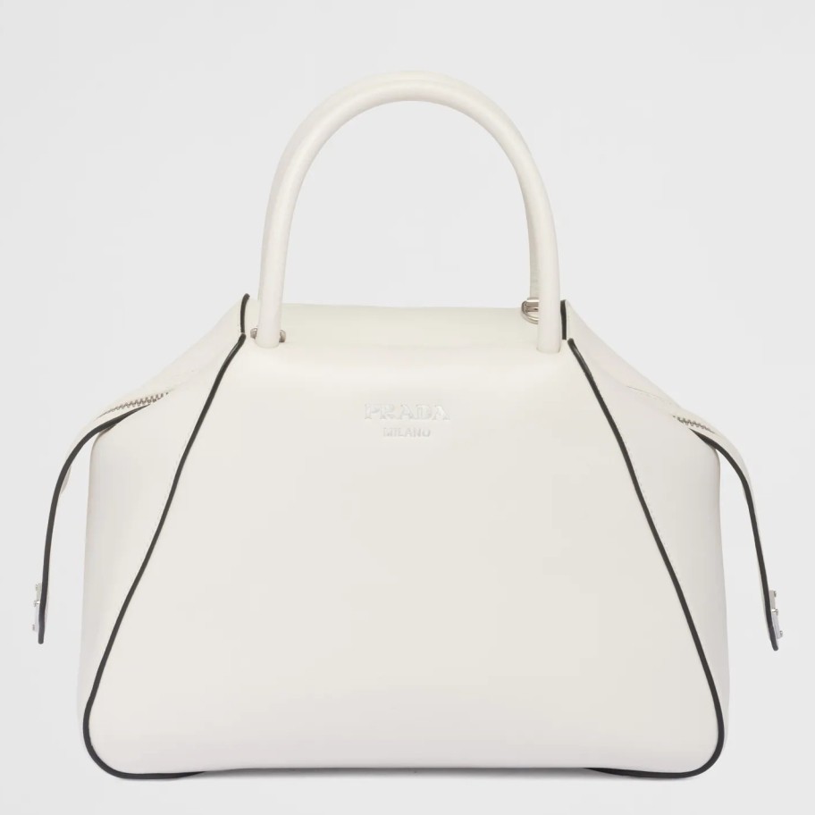 Prada Supernova Small Handbag In White Leather 961