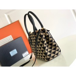 Prada Galleria Small Bag In Jacquard Fabric 493