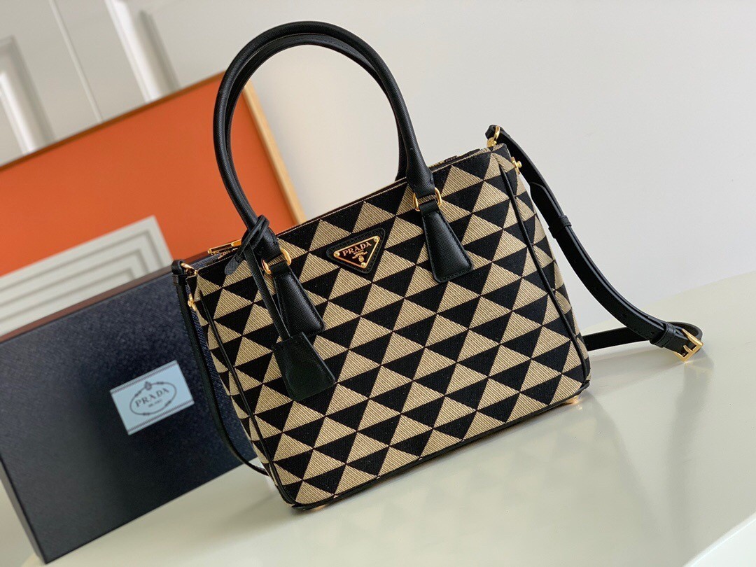 Prada Galleria Small Bag In Jacquard Fabric 493