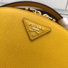 Prada Odette Yellow Saffiano Leather Bag 537