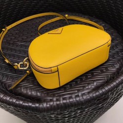 Prada Odette Yellow Saffiano Leather Bag 537