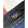 Prada Triangle Shoulder Bag In Blue Saffiano Calfskin 459