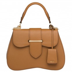 Prada Camel Large Sidonie Saffiano Leather Bag 475