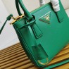 Prada Mini Galleria Bag In Green Saffiano Leather 557