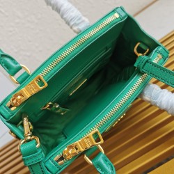 Prada Mini Galleria Bag In Green Saffiano Leather 557