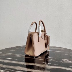 Prada Galleria Micro Bag In Beige Saffiano Leather 092