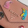 Prada Nude Monochrome Flap Bag With Metal Appliques 369