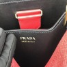 Prada Red Saffiano North South Double Medium Bag 399