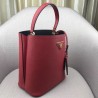 Prada Red Saffiano North South Double Medium Bag 399