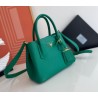 Prada Double Mini Bag In Green Saffiano Leather 436