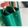 Prada Double Mini Bag In Green Saffiano Leather 436