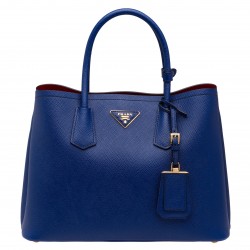 Prada Blue Saffiano Double Medium Bag 511