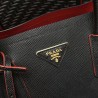 Prada Black Saffiano Double Medium Bag 567