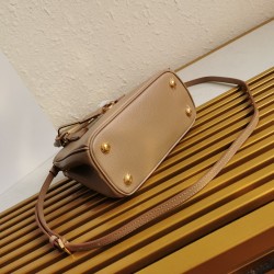 Prada Mini Galleria Bag In Beige Saffiano Leather 670