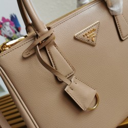 Prada Small Galleria Bag In Beige Saffiano Leather 714