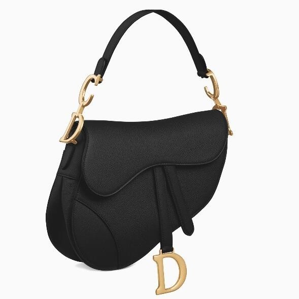 Dior Saddle Bag In Black Grained Calfskin 527