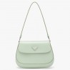 Prada Aqua Brushed Leather Cleo Shoulder Bag with Flap 804