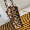 Prada Symbole Micro Bag In White/Brown Jjacquard Fabric 787