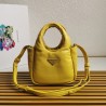 Prada Small Top-handle Bag in Yellow Nappa Leather 828