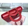 Dior Large Lady Dior Bag In Red Cannage Lambskin 763