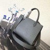 Prada Large Monochrome Bag In Grey Saffiano Leather 909