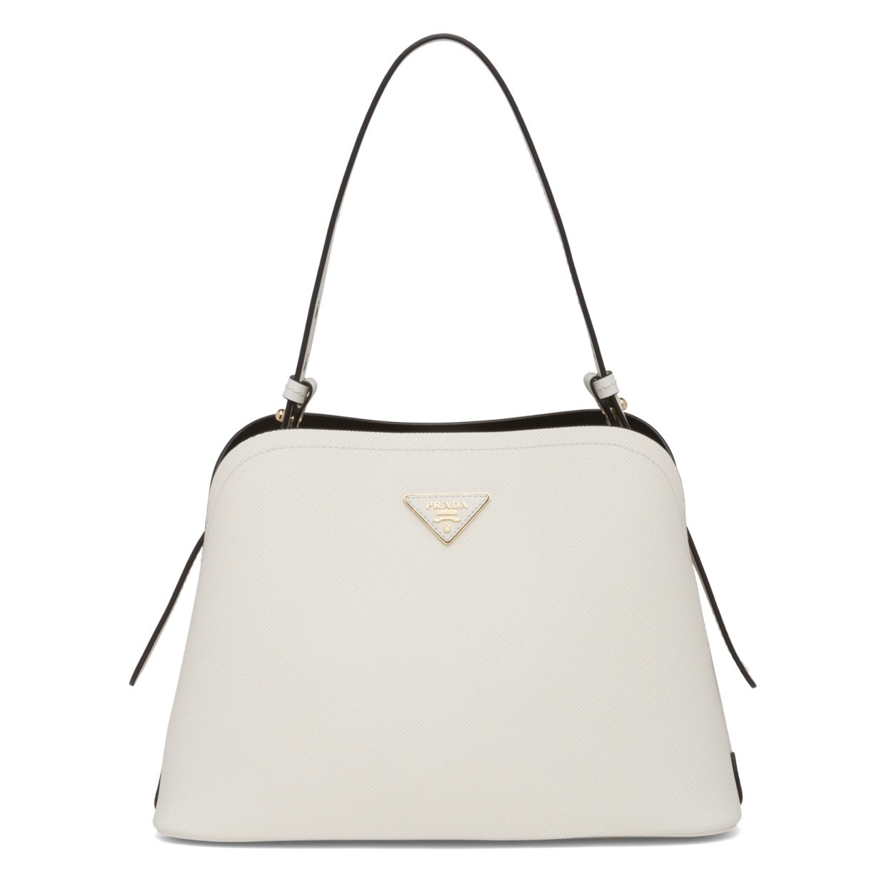 Prada Matinee Small Bag In White Saffiano Leather 919