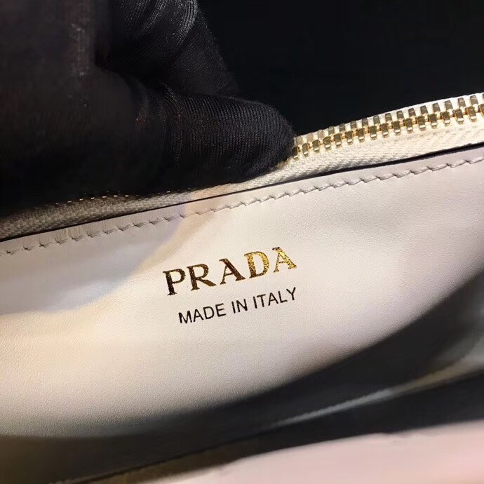 Prada Matinee Small Bag In White Saffiano Leather 919