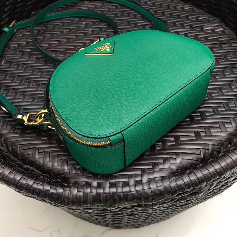 Prada Odette Green Saffiano Leather Bag 591