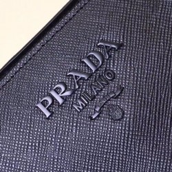 Prada Large Monochrome Bag In Black Saffiano Leather 630