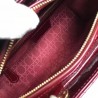 Dior Large Lady Dior Bag In Bordeaux Patent Leather 771