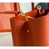 Prada Double Mini Bag In Orange Saffiano Leather 178