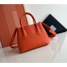 Prada Double Mini Bag In Orange Saffiano Leather 178