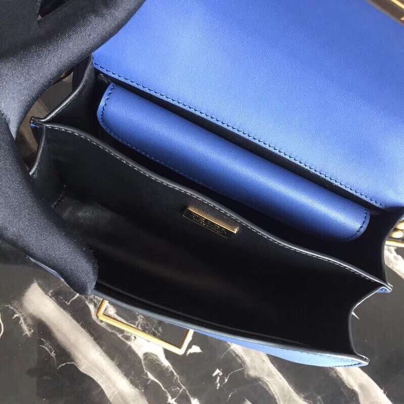 Prada Cahier Shoulder Bag In Blue/Black Leather 198