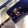 Prada Monochrome Top Handle Bag In Blue Saffiano Leather 799