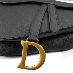 Dior Saddle Bag In Black Grained Calfskin 527