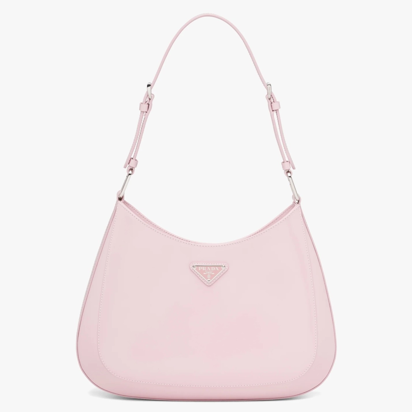 Prada Cleo Shoulder Large Bag In Pink Brushed Leather 983