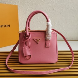 Prada Mini Galleria Bag In Pink Saffiano Leather 399