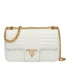 Prada Medium Diagramme Flap Bag In White Calfskin 433