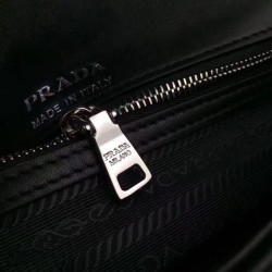 Prada Diagramme Flap Bag In Black Calfskin 990