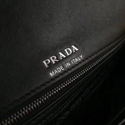 Prada Diagramme Flap Bag In Black Calfskin 990