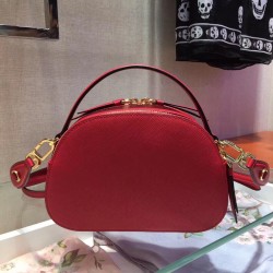 Prada Odette Red Saffiano Leather Bag 639