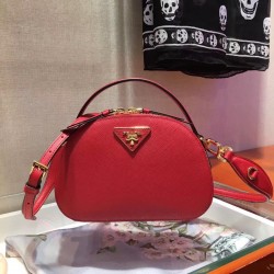 Prada Odette Red Saffiano Leather Bag 639