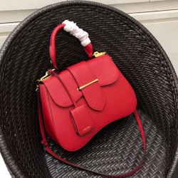 Prada Red Large Sidonie Saffiano Leather Bag 962