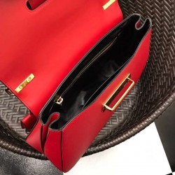 Prada Red Large Sidonie Saffiano Leather Bag 962