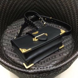 Prada Large Cahier Bag In Black Leather 120